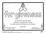 Forgiveness Virtue Word Baha'i Quote Coloring Page