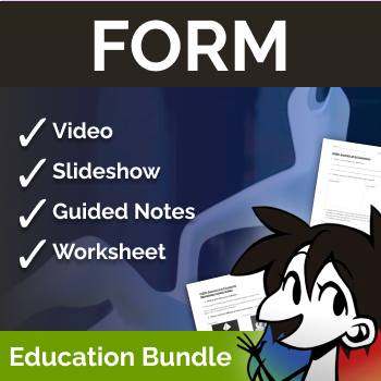Preview of Form - Elements of Art Bundle | Worksheet, Answers, Slideshow, Video & More