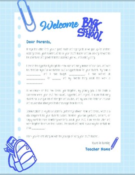 Preview of Form Letters for Teachers