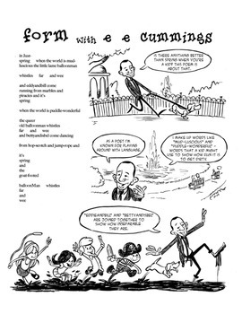 Preview of Form Comic with Activities Featuring e. e. cummings