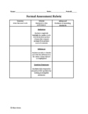 Formal Assessment Rubric