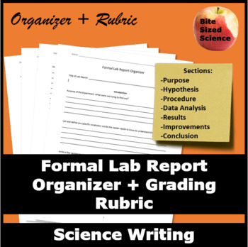 Preview of Formal Lab Report Organizer + Grading Rubric