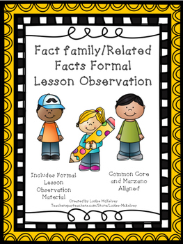 Preview of Formal Lesson Observation Fact Family Related Facts