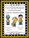 Formal Lesson Observation Fact Family Related Facts