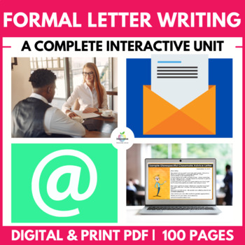 Preview of Formal Letter Writing Unit | Business Letters | Email | Distance Learning