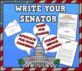 Preview of Formal Letter to Senator:  Advocate for a Concern: Student Service Learning