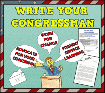 Preview of Write a Formal Letter to a Congressman: Student Service Learning