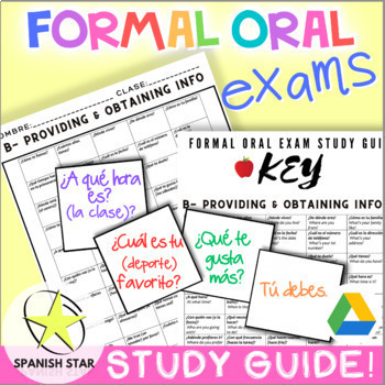 Preview of Formal Oral Exam Study Guide - ANY LANGUAGE!