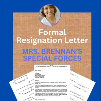 Formal Resignation Letter by Mrs Brennans Special Forces | TPT