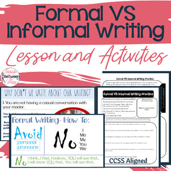 Preview of Formal Writing Unit (Don't Write About Your Writing) Distance Learning