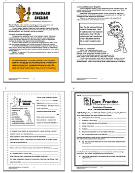 formal informal language activities 4th grade conventions of standard