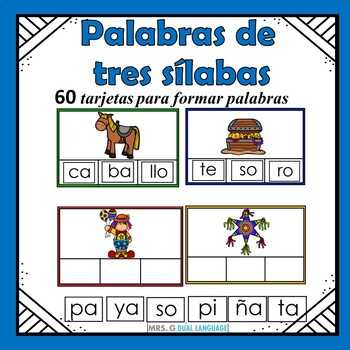 Spanish Three-syllable Words Puzzles Palabras De Tres Sílabas 100 99B