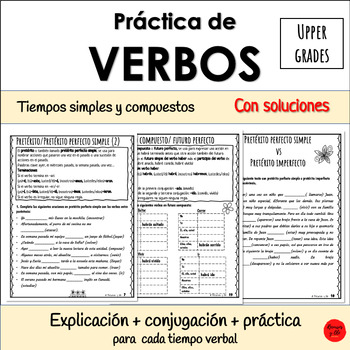 Preview of Formas Verbales CON SOLUCIONES/ Spanish Verb Tenses WITH ANSWERS