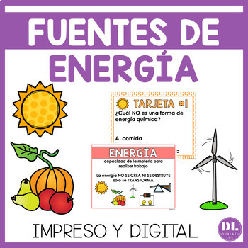 Preview of Formas (fuentes) de energía | Forms of Energy Spanish