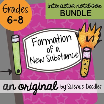 Preview of Formation of a New Substance Interactive Notebook Doodle BUNDLE - Science Notes