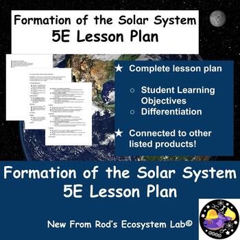 Preview of Formation of the Solar System 5E Lesson Plan **Editable**