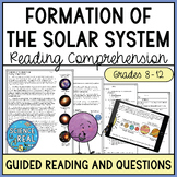 Formation of the Solar System Reading Comprehension