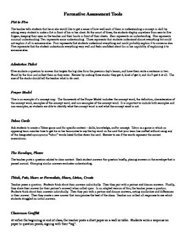 Preview of Formative Assessment - 13 Easy to Use Strategies