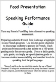 Formative Assessment Checklist for "French Food Day"