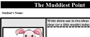 Preview of Formative Assessment - Muddiest Point