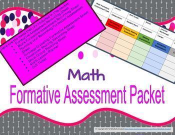 Preview of Formative Assessment Recording and Planning Templates