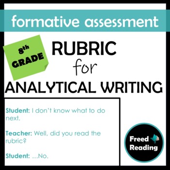 Preview of Formative Assessment Rubric for Analytical Writing: 8TH GRADE