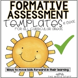 Self Assessment Formative Assessment Templates & Ideas