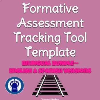 Preview of Formative Assessment Tracking Tool Template Bilingual Bundle