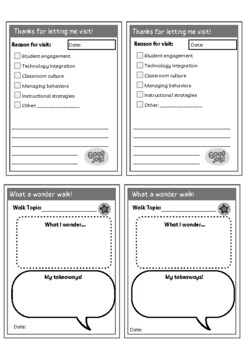 Preview of Formative Feedback Cards - Classroom Walkthrough/Visit/Observation