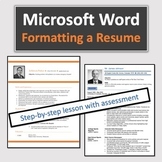 Formatting a Resume in Microsoft Word w/ Test
