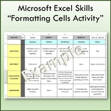 Formatting Cells Lesson Activity for Teaching Microsoft Excel
