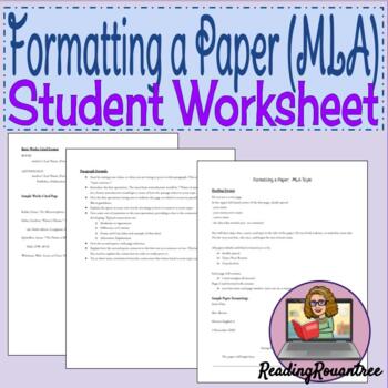 Preview of Formatting a Paper: MLA Guidelines