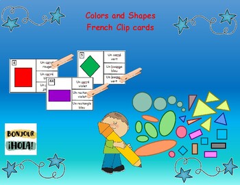 Preview of Formes et couleurs - Clip cards