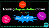 Forming Argumentative Claims
