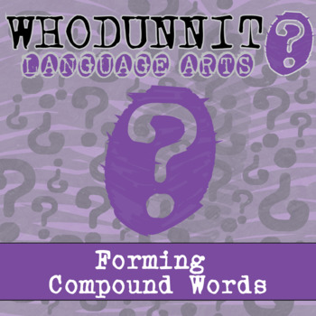 Preview of Forming Compound Words Whodunnit Activity - Printable & Digital Game Options