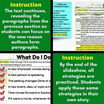 Forming New Paragraphs Digital Writing Lesson by Interactive ELA