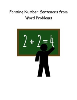 Preview of Forming Number Sentences from Word Problems