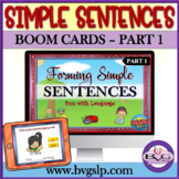 Forming Simple Sentences PART 1 Helping Verbs Digital BOOM CARDS