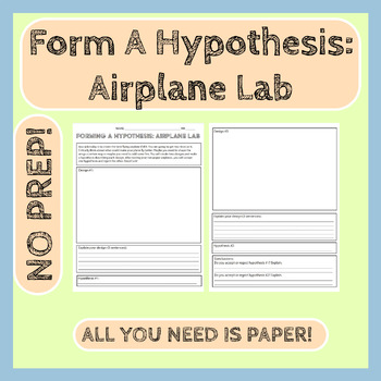 hypothesis of a paper airplane