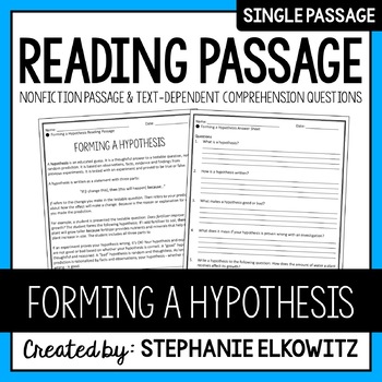 research hypothesis in reading comprehension