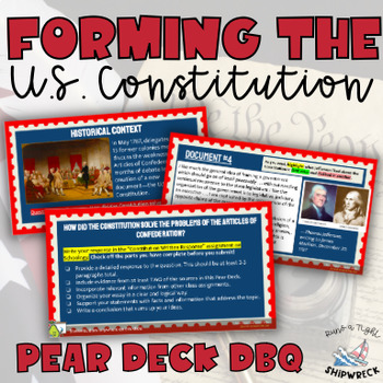 Preview of Forming the United States Constitution DBQ Pear Deck Google Slides