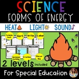 Forms Of Energy Worksheets- Heat, Light, And Sound For Spe