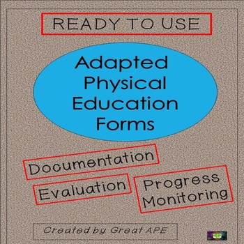 Preview of Forms for Adapted Physical Education: Ready to Use