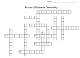 Forms of Business Ownership Crossword Puzzle