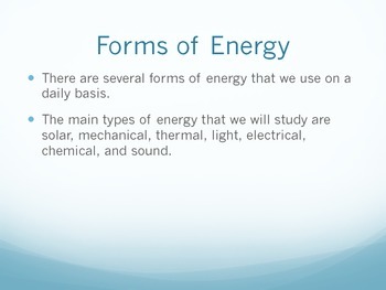 Preview of Forms of Energy