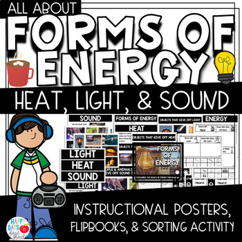 Preview of FORMS OF ENERGY Posters and Activities (Kindergarten, 1st, and 2nd Grade)