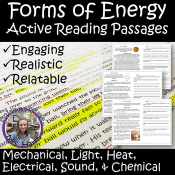Preview of Forms of Energy Active Reading Passages