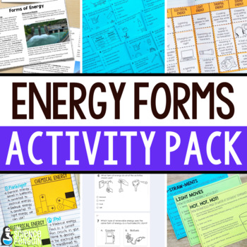 Preview of Forms of Energy Activity Pack | Labs, PowerPoint, Foldable Worksheets, Stations