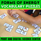 Forms of Energy Vocabulary Puzzles | Task Cards & Digital 