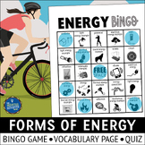 Forms of Energy Bingo Game